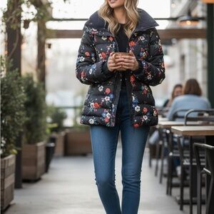 Tory Burch Navy Floral Women's Jacket